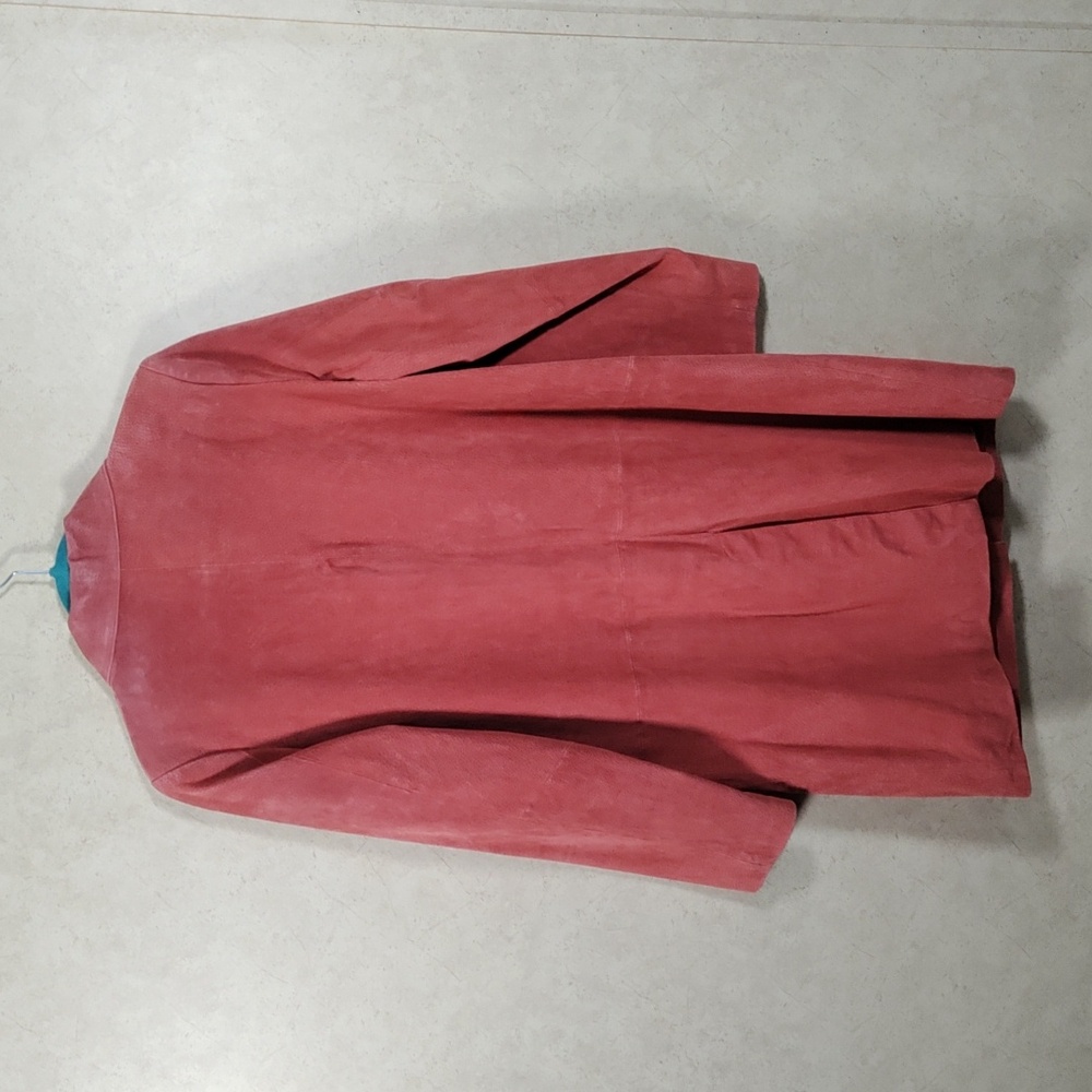 01L02 Dialogue rust suede leather button front pa… - image 7